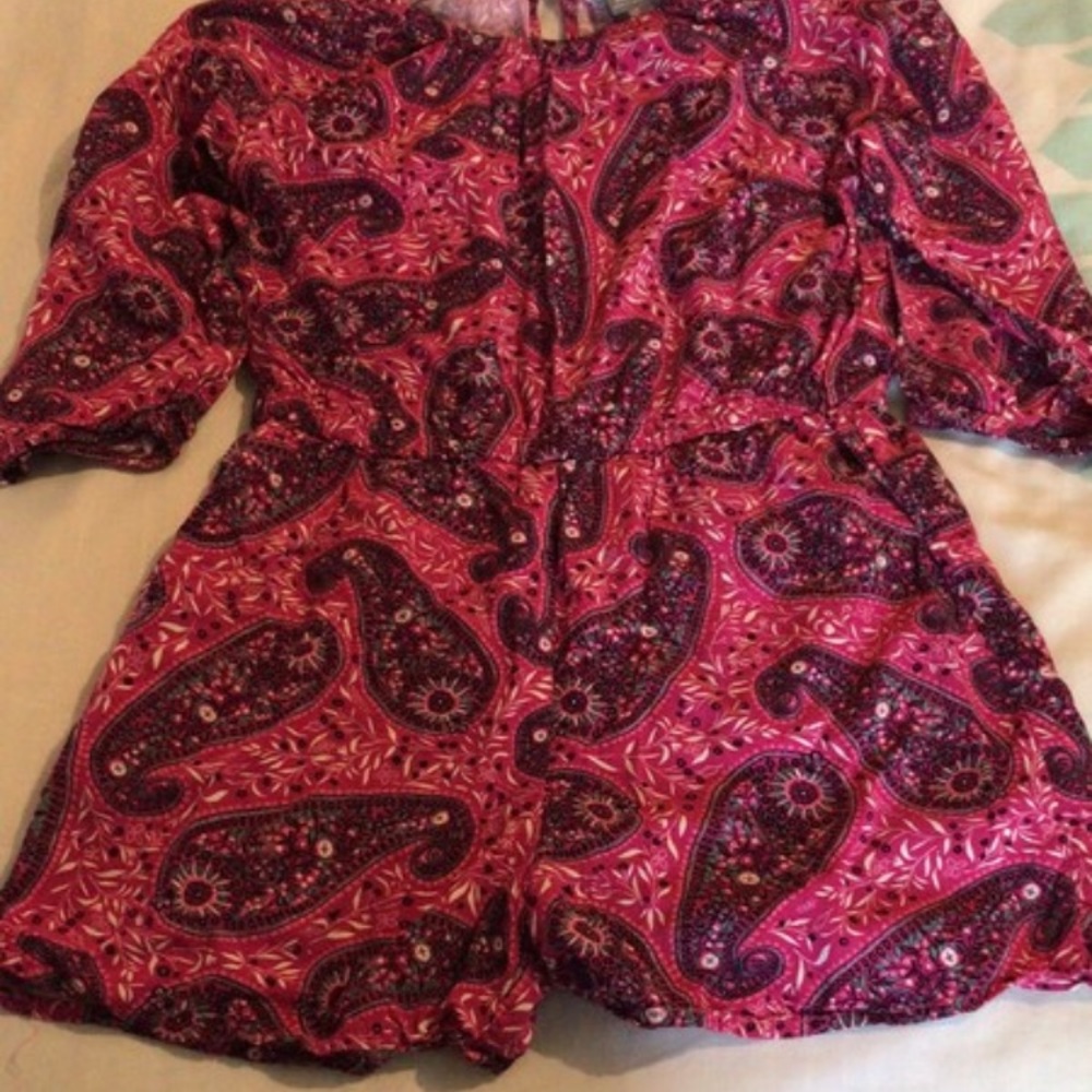 Pink girls romper